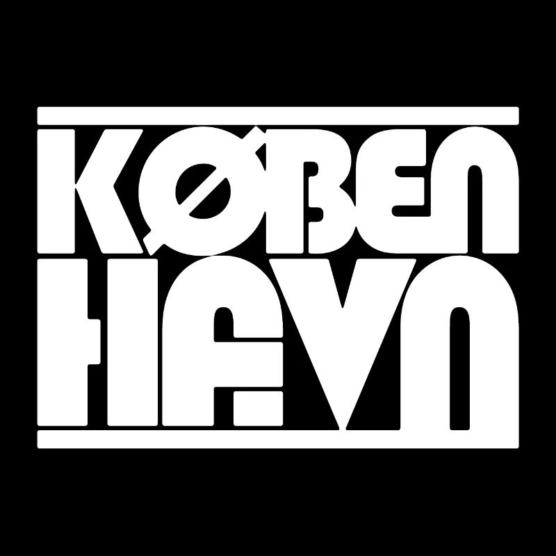 Conception du lettrage du Danmark de Copenhague