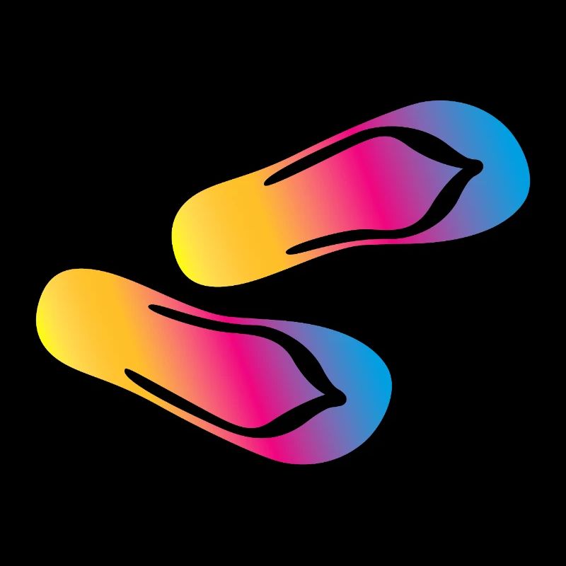 pantoufles tongs vacances plage camping couleurs