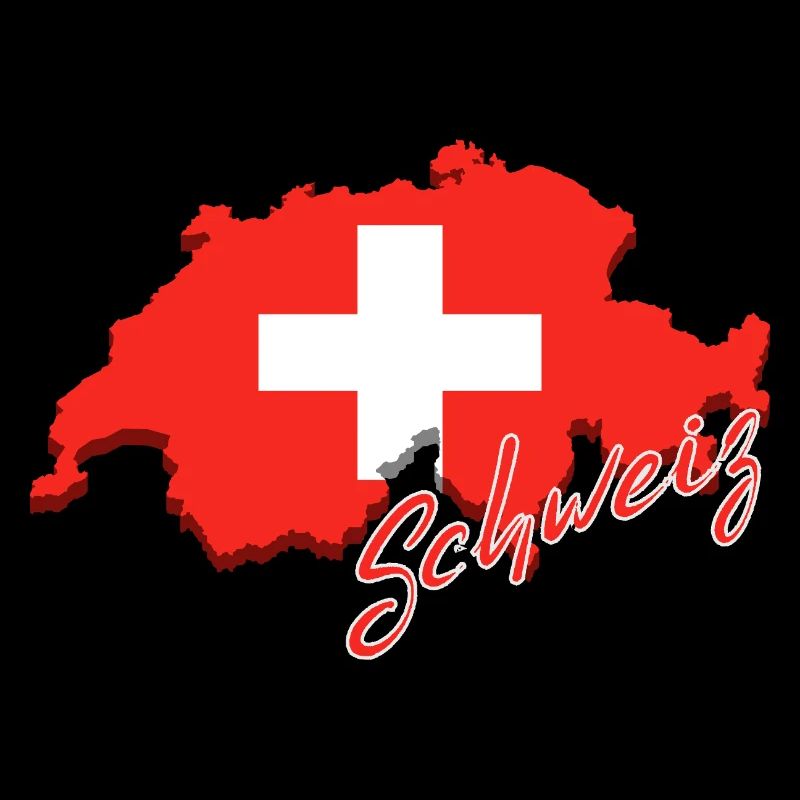 Carte de la Suisse, drapeau de la Suisse
