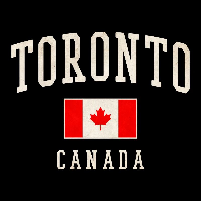 Imprimé vintage du drapeau du Canada de Toronto