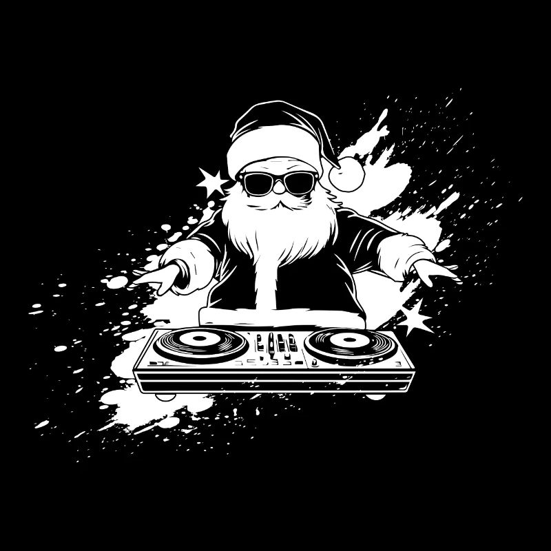 Dynamischer DJ-Silhouetten-Druck