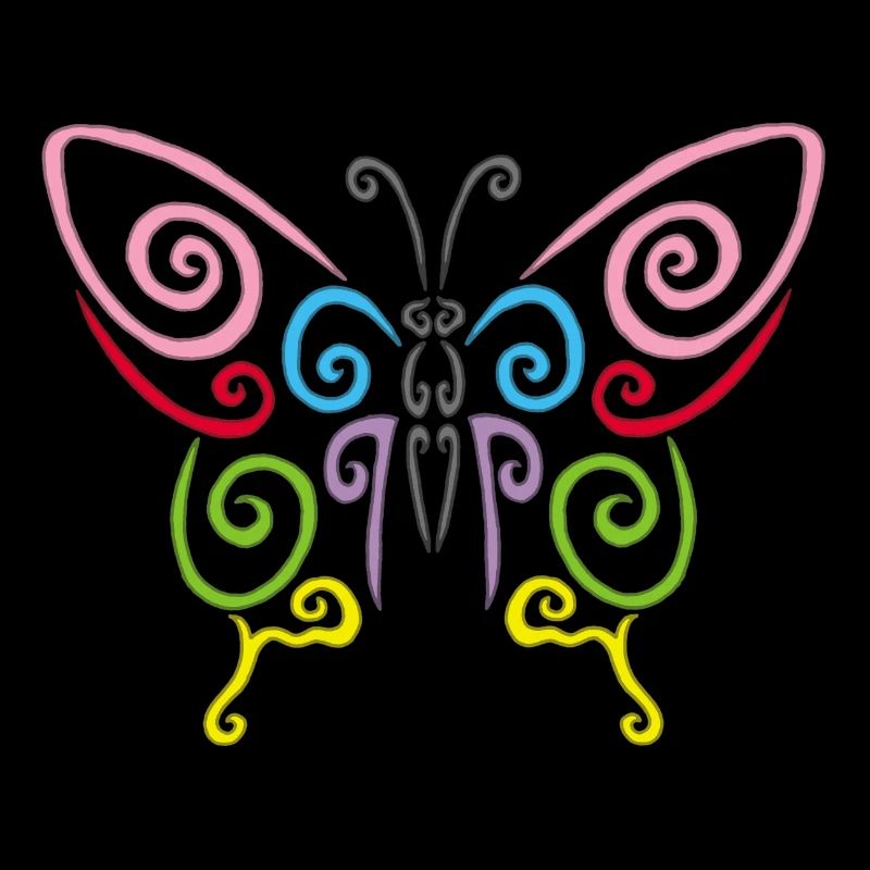 Symbol eines mehrfarbigen Schmetterlings