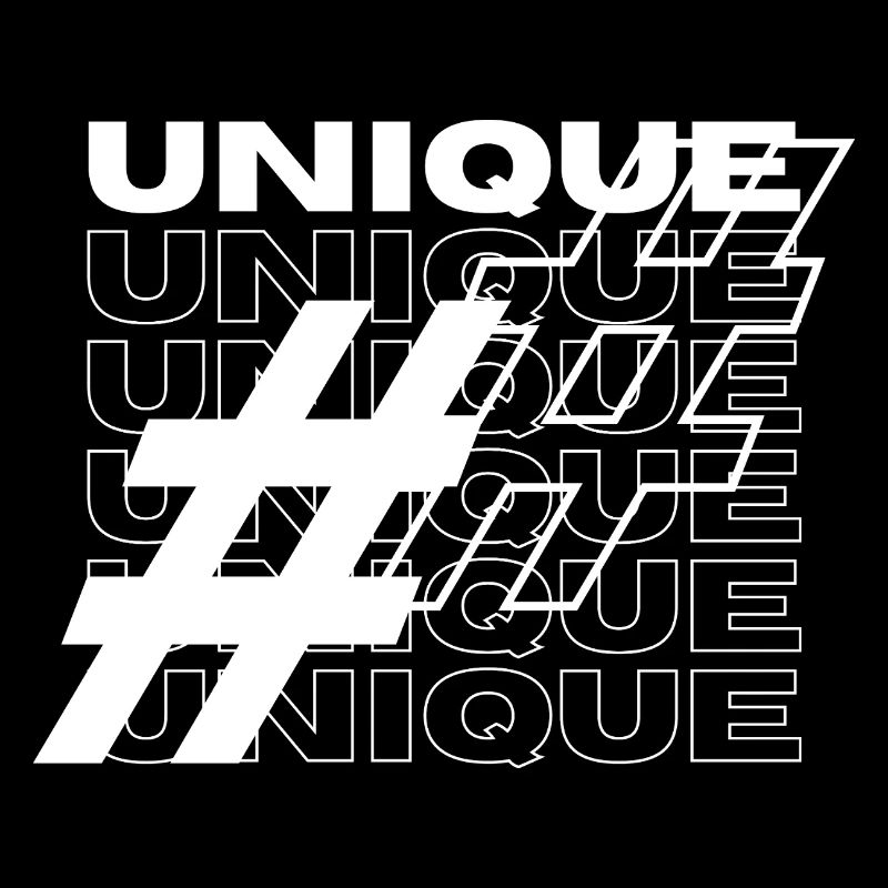 Typographie unique du hashtag