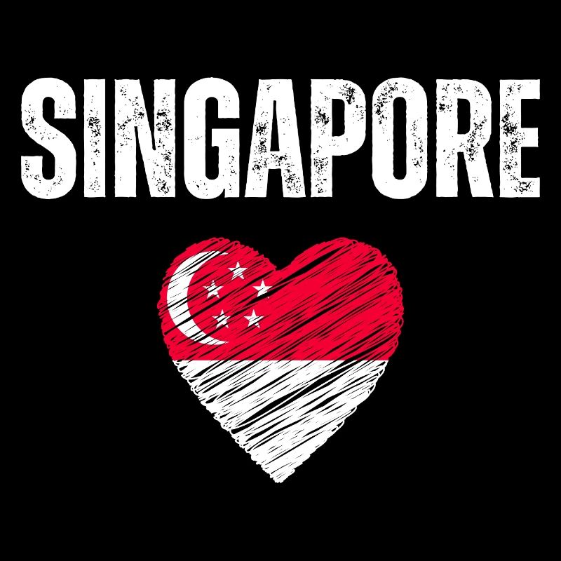 J’aime Singapour, le drapeau de Singapour