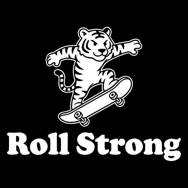 Tiger Skateboard Roll Strong