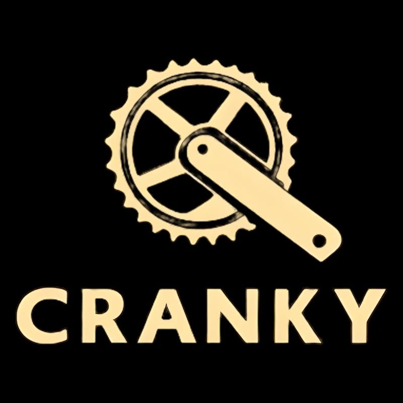 Grumpy Cranky Bicycle Crank Motif