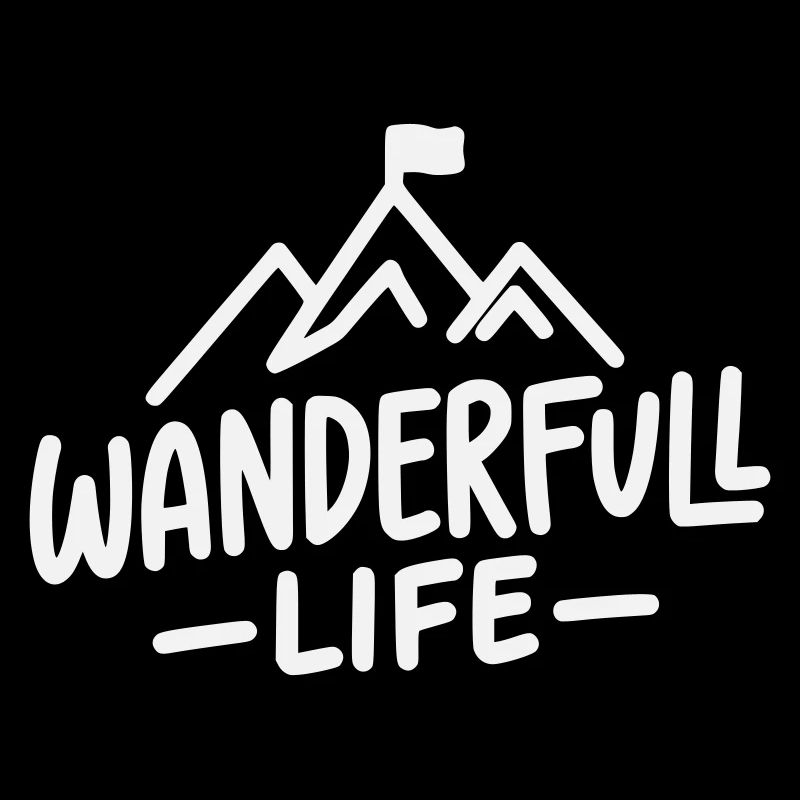 Wanderfull Life - Wortspiel Wandern mit Bergen