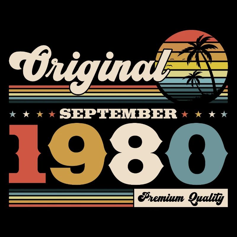 45th birthday Original September 1980