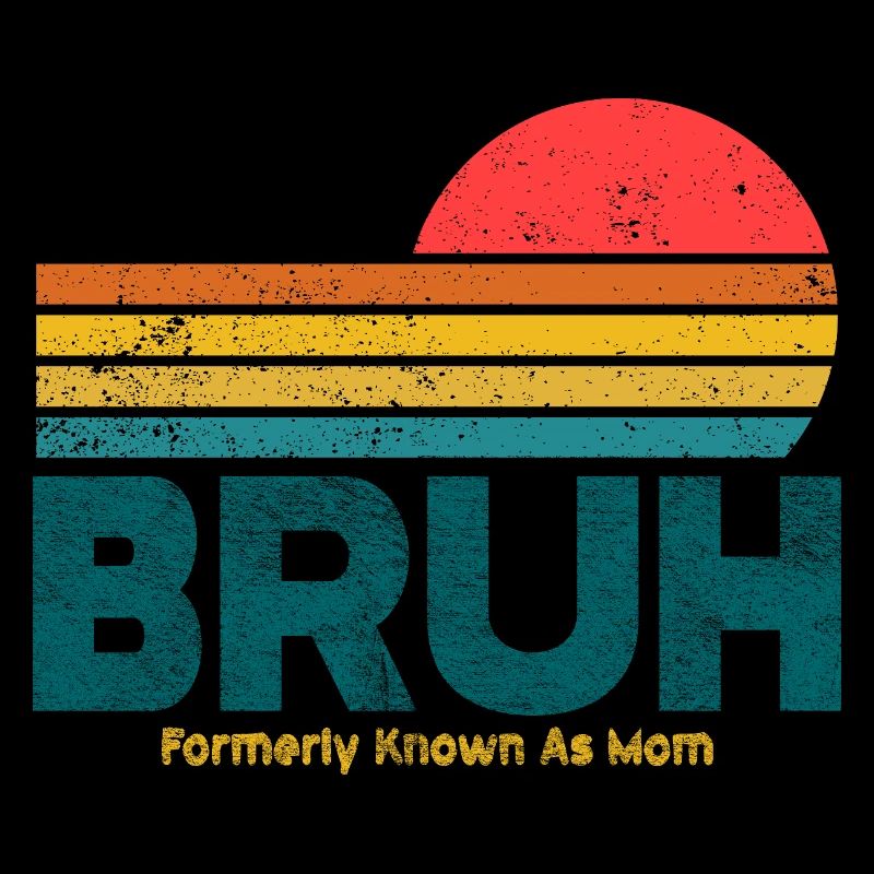 Retro Sunset Bruh Mama