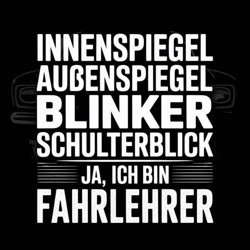 Fahrlehrer Spruch Schulterblick