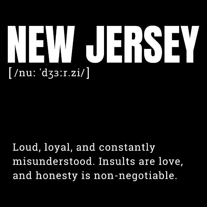 Conception de sweat à capuche New Jersey Word Art