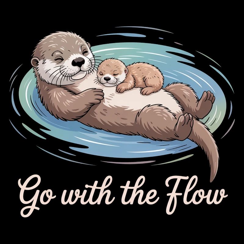 Otter-Duo geht mit dem Strom