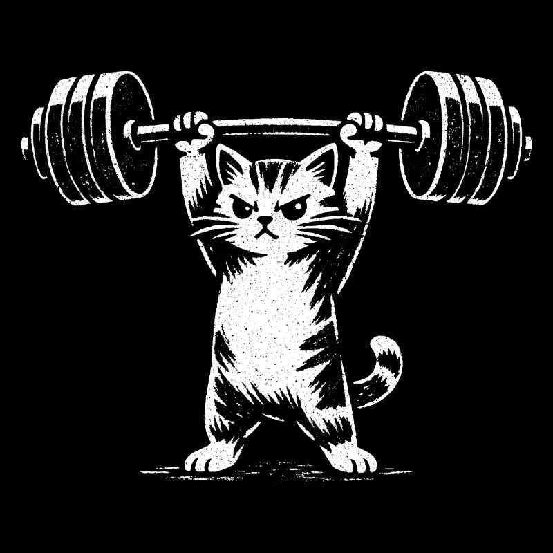 Weightlifting Cat | Funny Gym Strength Training