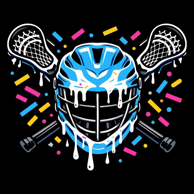 Lacrosse, joueurs de crosse, graphismes de crosse