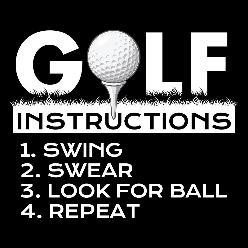Instructions de golf Jurons de swing Répéter l’humour