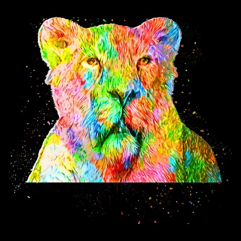 Regenbogenlöwe Aquarell