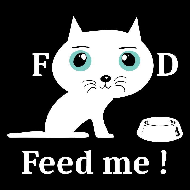 Chat blanc mignon