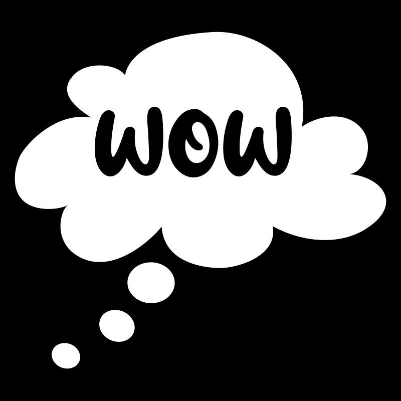 WOW Begeisterung Denkblase Sprechblase Wolke Comic