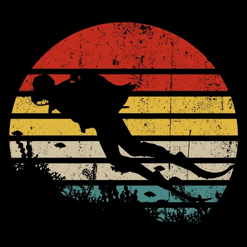 Retro Sunset Surf Silhouette
