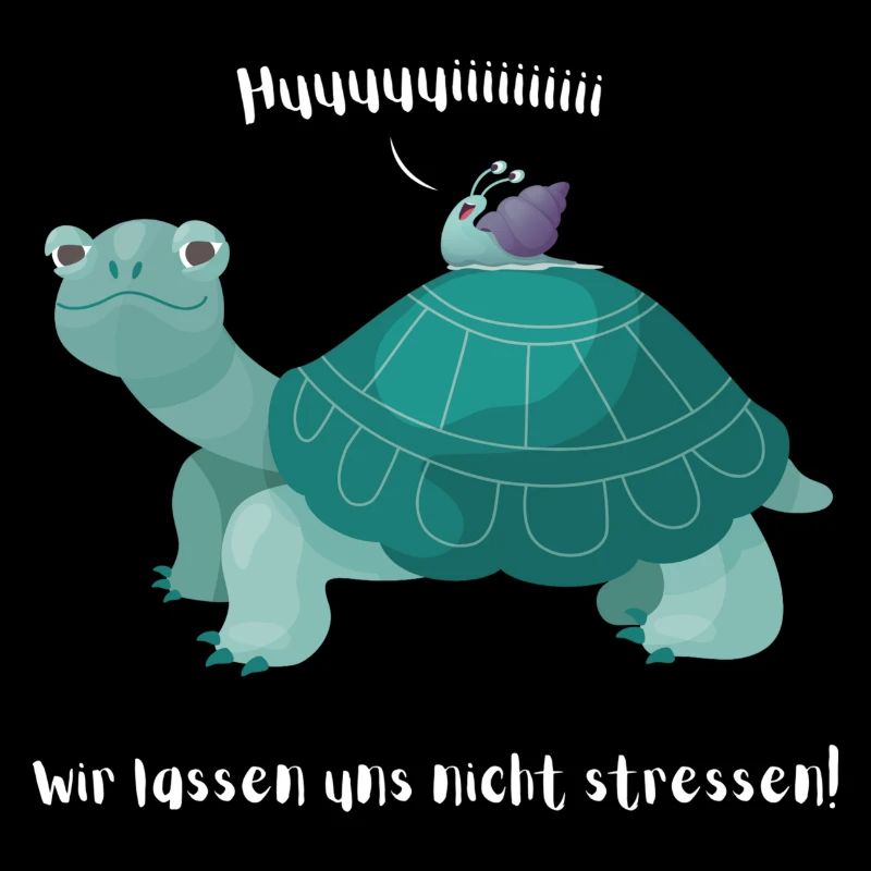 Snail rides on turtle - huuiii Trantüte