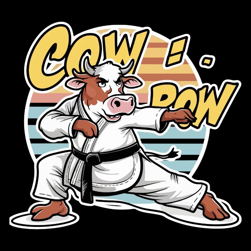 Vache Karaté Dojo Rétro