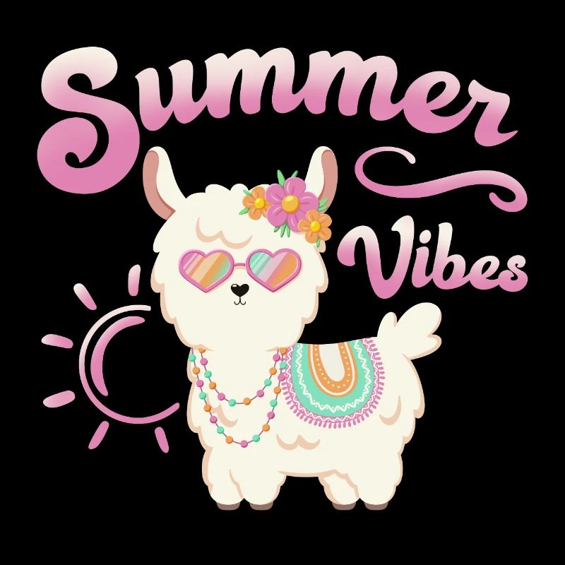 Llama Summer Alpaca - Summer Vibes
