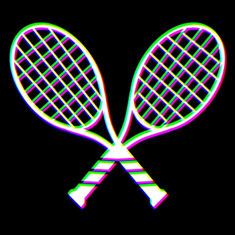 Tennis Glitch effect racket