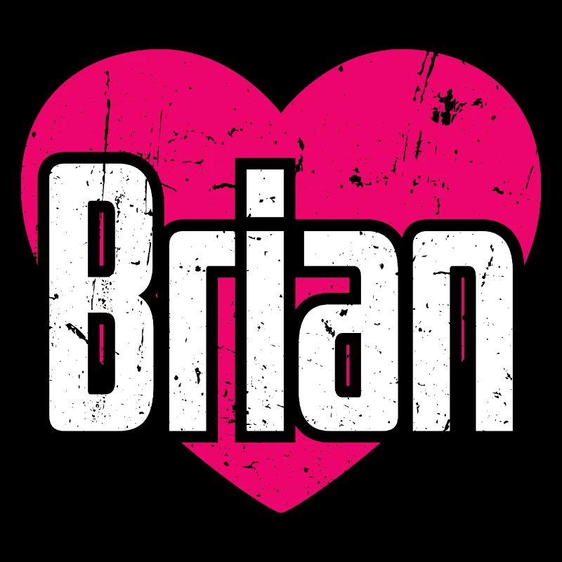 I Love Brian Pink Heart I Love Brian