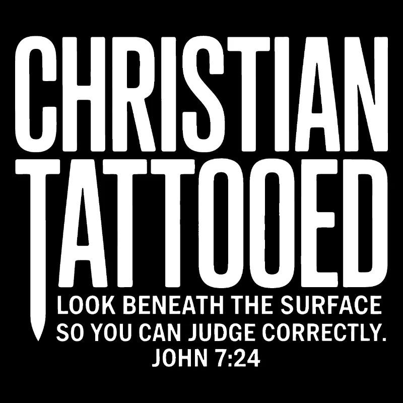 Regard de tatouage chrétien sous la surface