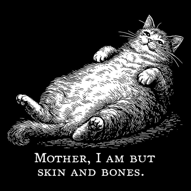 Katzenmutter Ich bin nur Haut und Knochen