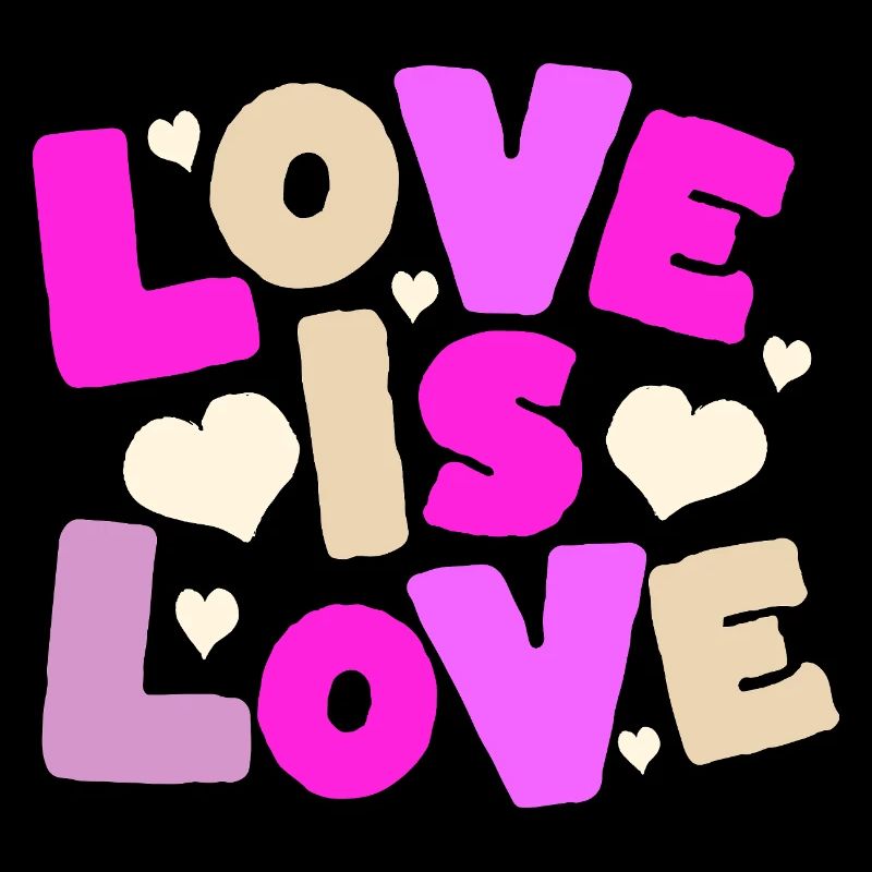 Love Is Love – Colorful Heart Statement