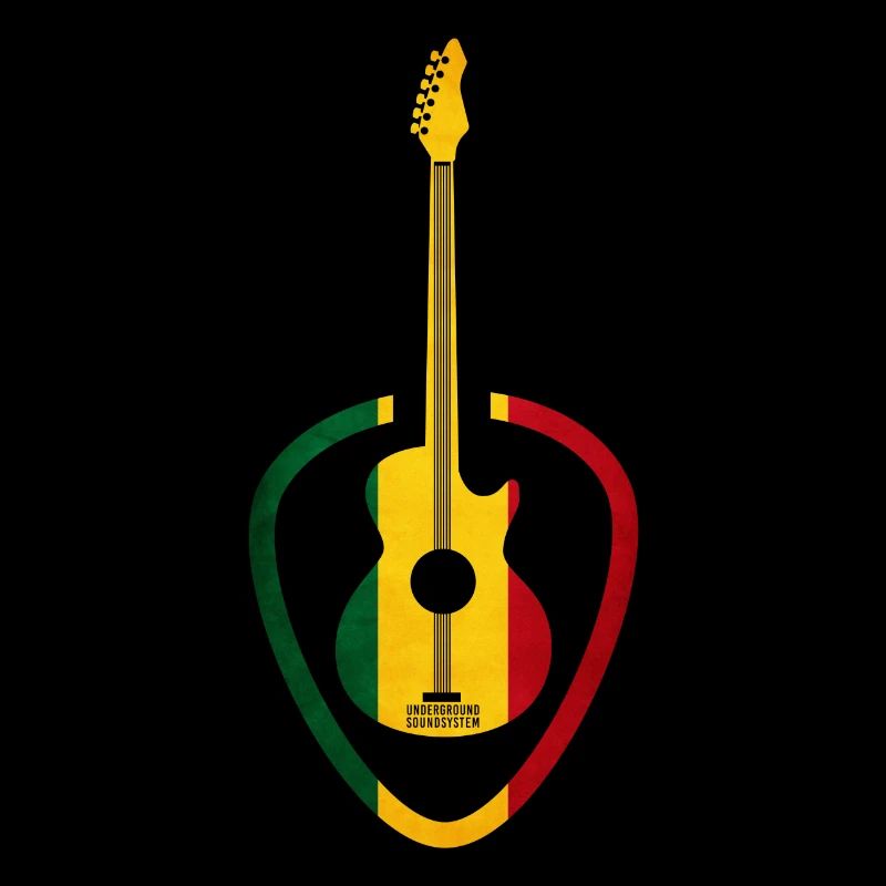 Guitare au ton rastafari