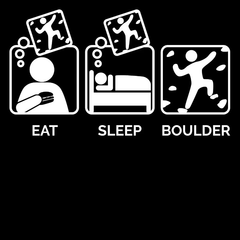 Escalade Alpinisme Boulder Bouldering Eat Sleep