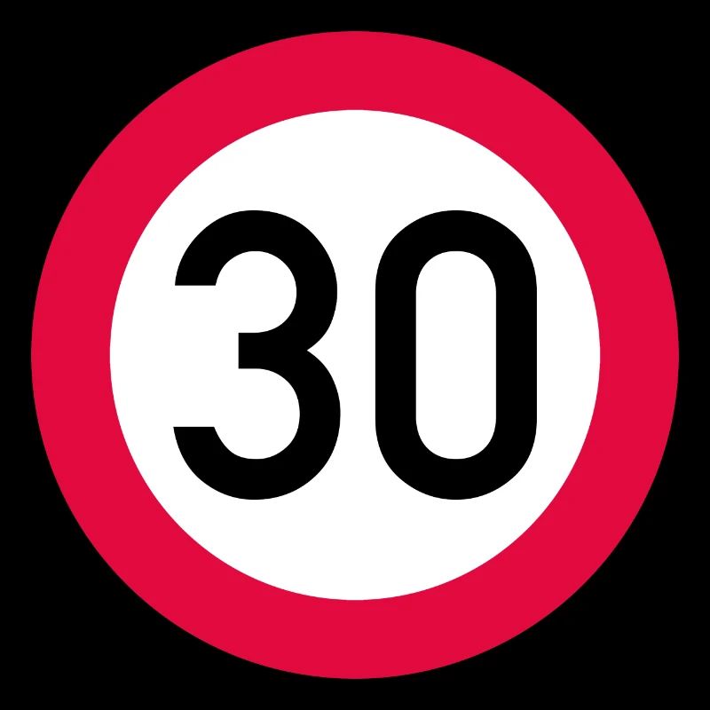 30 ans Attention ! Panneau de signalisation 30 km/h