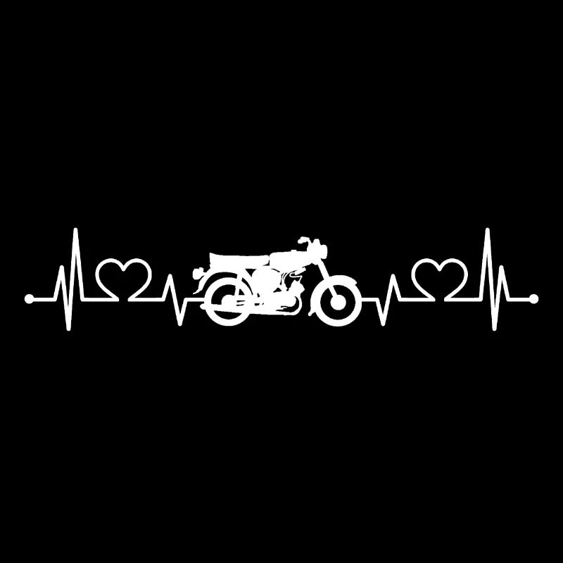 Simson Schwalbe S51 coeur ligne ECG cyclomoteur cadeau