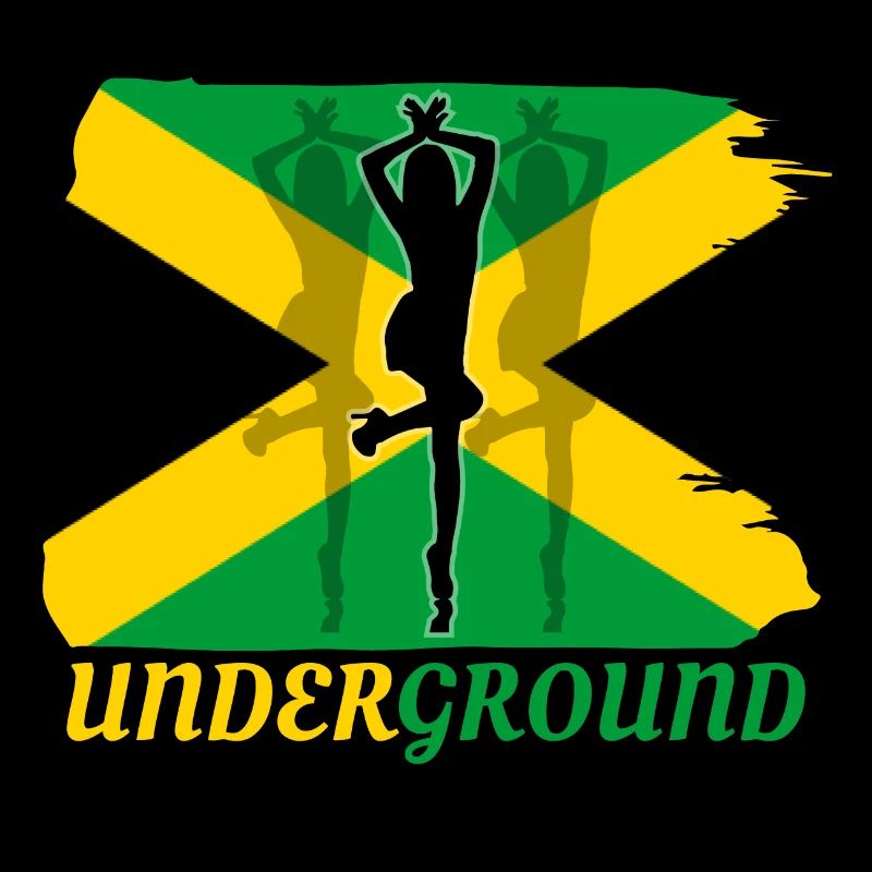 Sprint souterrain du drapeau de la Jamaïque