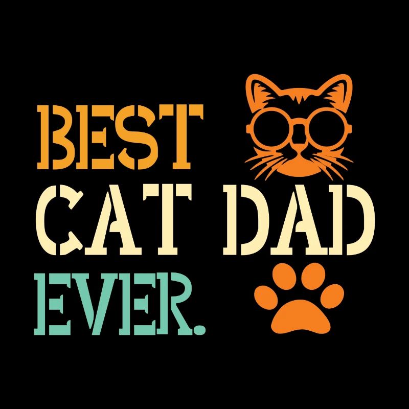 Vintage Meilleur Papa Chat Jamais Chat Papa