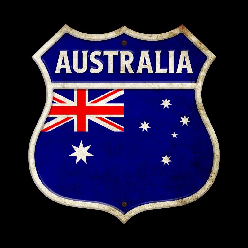 Conception des drapeaux des armoiries de l’Australie