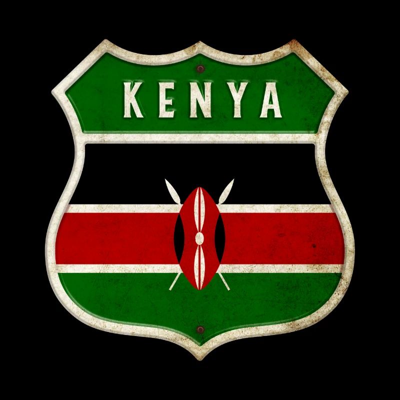 Kenia Wappen Flaggen Design