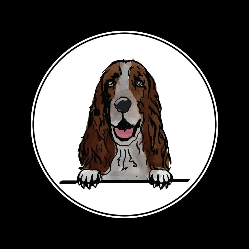 Anglais Springer Spaniel Dog pour Peeking Dog Lover