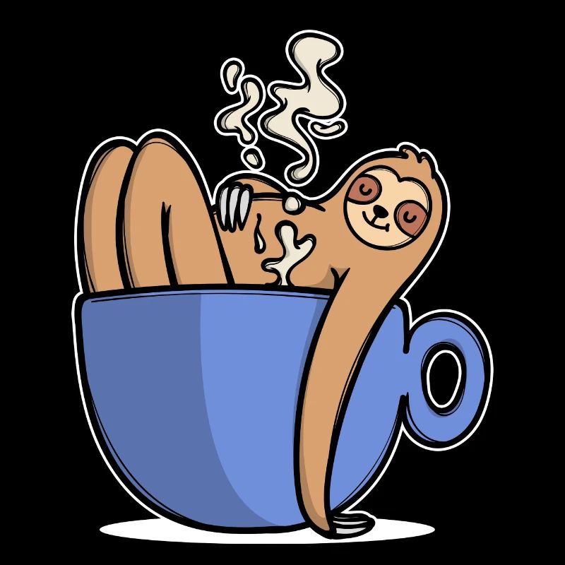 Funny sloth coffee caffeine coffee lover