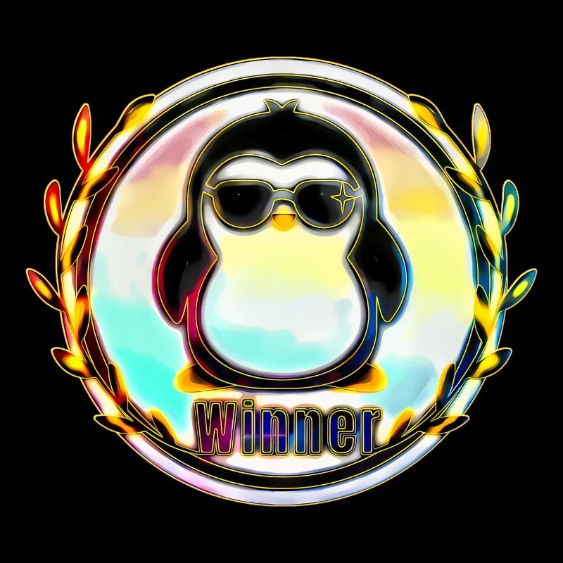 Insignia de pingüino ganadora