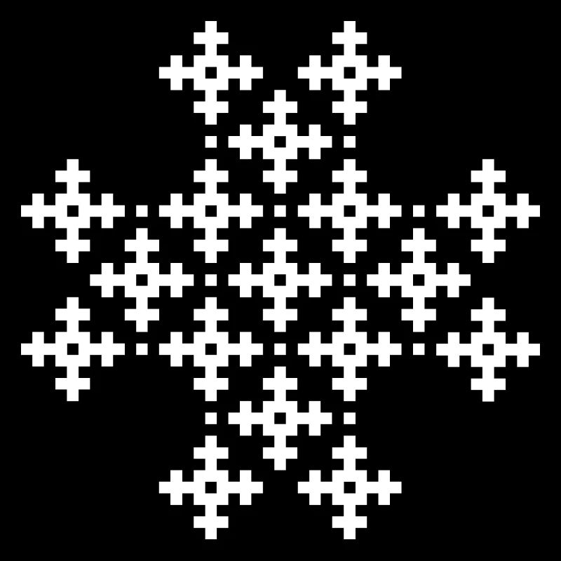Icône de pixel de motif de flocons de neige de Noël