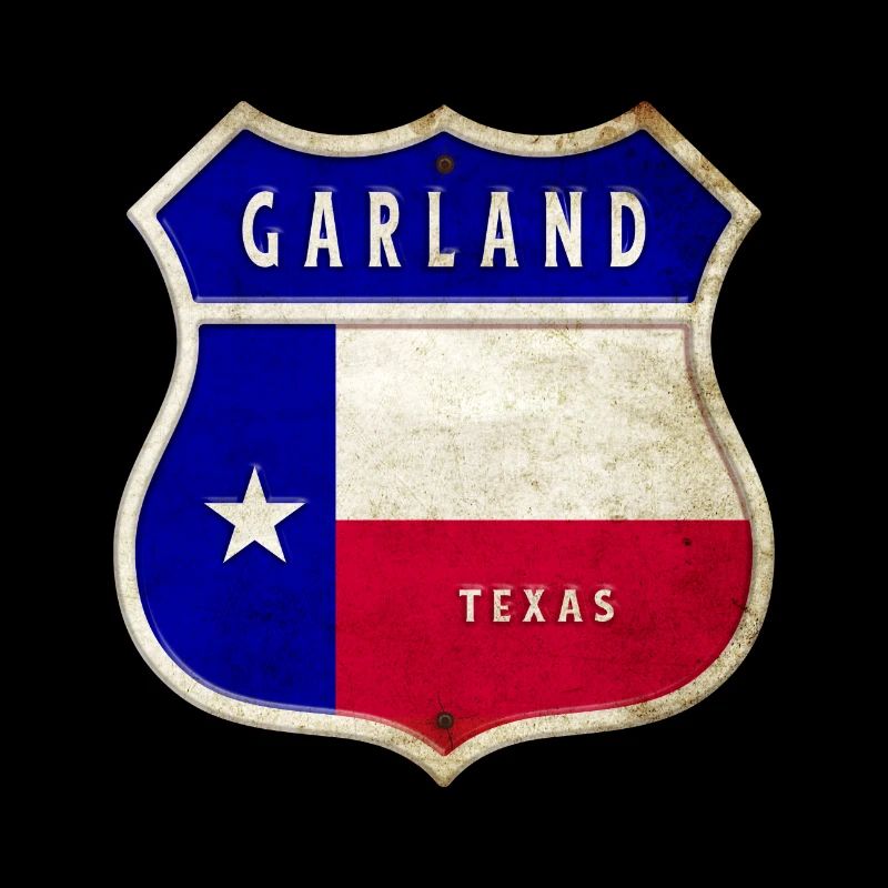 Garland Texas crest flag design