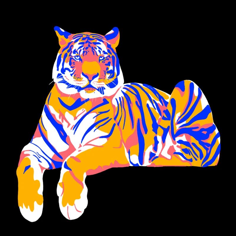 Länglicher Farbtiger