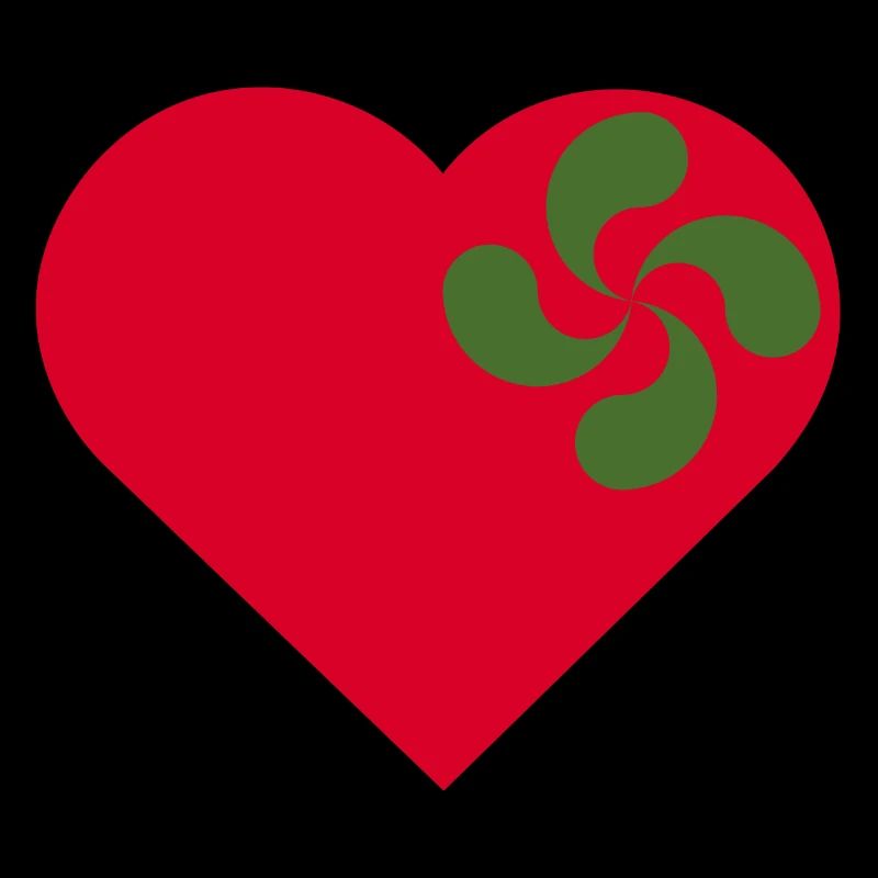 Amour du Pays-Basque. Coeur et lauburu.