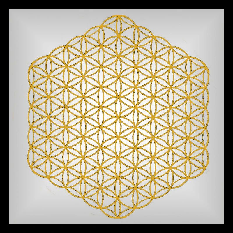 Blume des Lebens gold - 5. Dimension