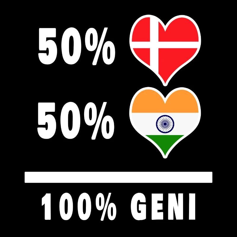 Inde et Danemark 100% drapeau de génie