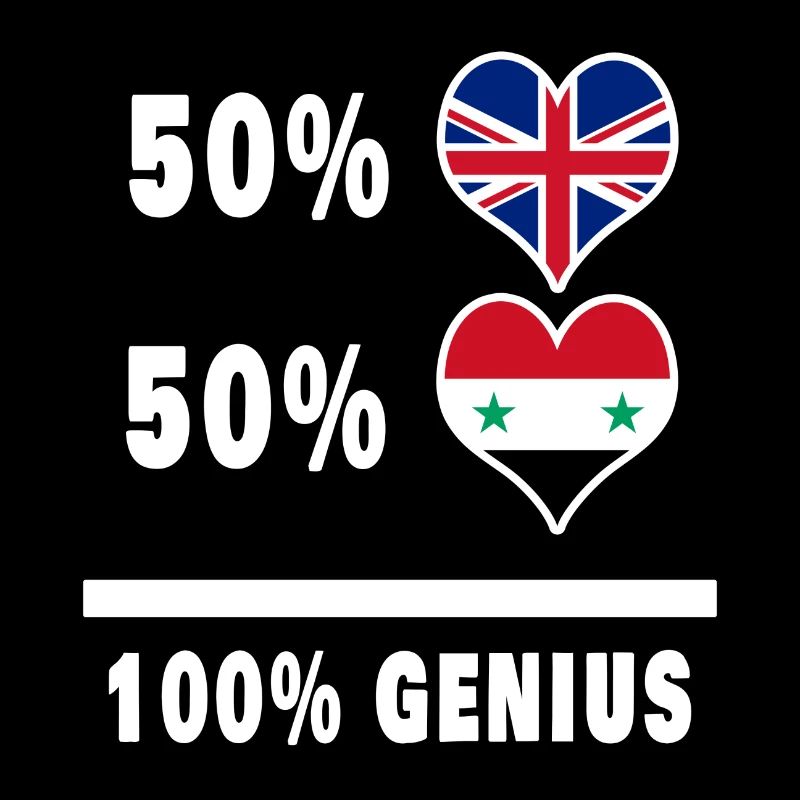Syria and Great Britain 100% Genius Flag