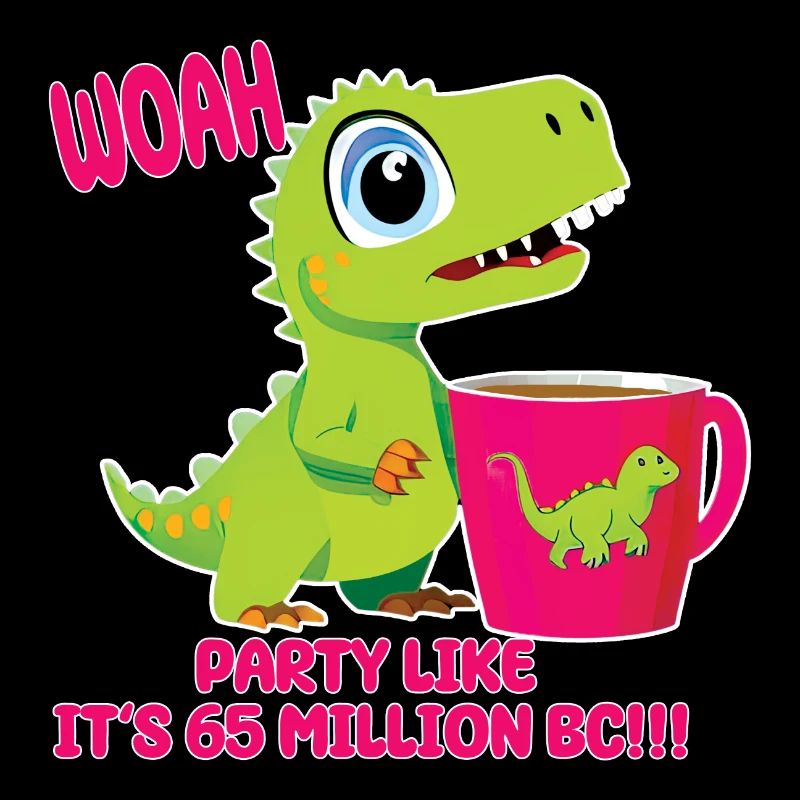 Funny dinosaur, party, party time
